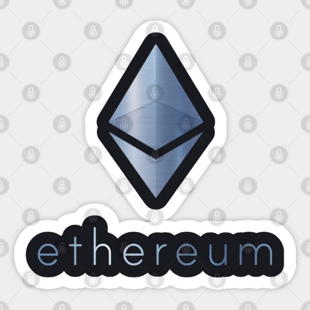 Ethereum (ETH) Logo - Metallic Sticker by LunarLanding